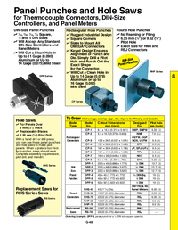 Thumbnail of document Data Sheet - DPP-5 Panel Punches & Hole Saws for Temp. Connectors & DIN Meters